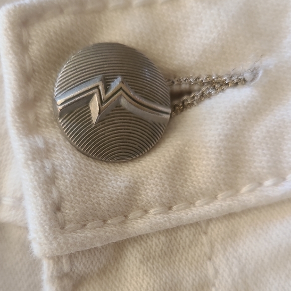 Miss Me White Flare Jeans with Silver Accents - Picture 6 of 10